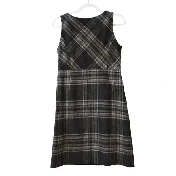 Lands End Dress Size 6 Petite Gray Wool Plaid Career Workwear Business Casual - Picture 8 of 12